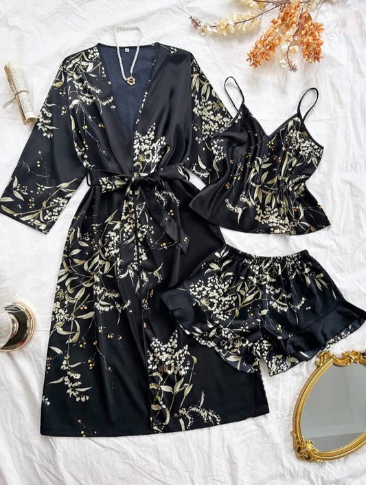 NUISETTE DE LUXE EN SATIN 3 PIECES